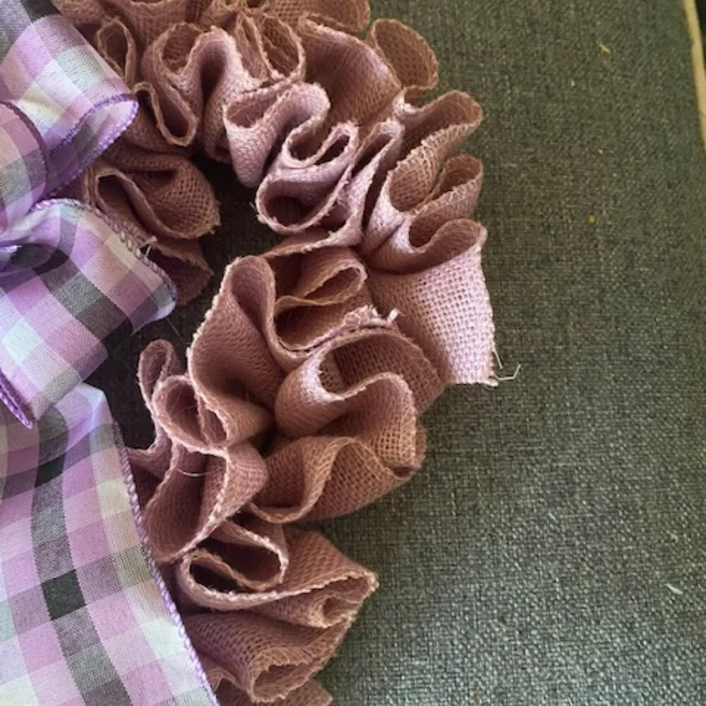 Valentine's Day Lilac Plaid Wreath